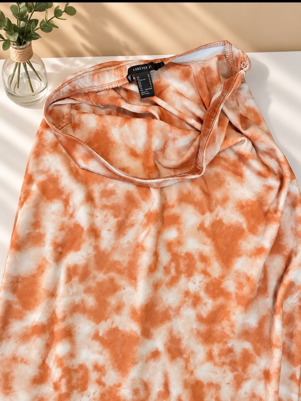 Forever 21 Orange and White Tie-Dye Maxi Skirt - Picture 2 of 2